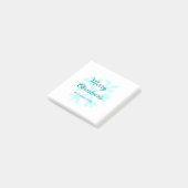 Frohe Weihnachtsschneeflocken Glitzer funkeln ni Post-it Klebezettel (angewinkelt)