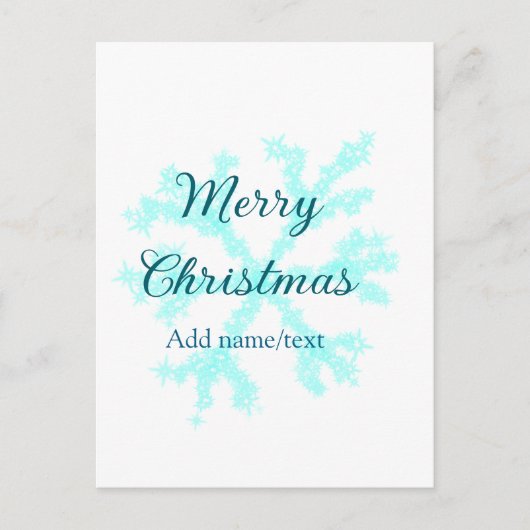 Frohe Weihnachtsschneeflocken Glitzer funkeln ni Postkarte (Vorderseite)