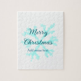 Frohe Weihnachtsschneeflocken Glitzer funkeln ni Puzzle