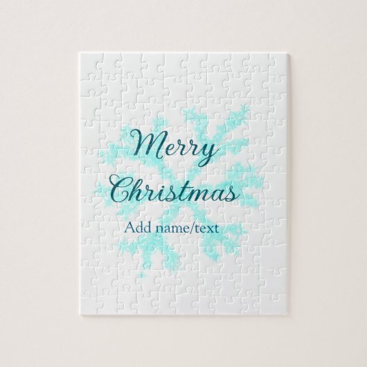 Frohe Weihnachtsschneeflocken Glitzer funkeln ni Puzzle (Vertikal)