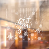 Frohe Weihnachtsschneeflocken, glückliches Neues J Fensteraufkleber (Blatt 2)