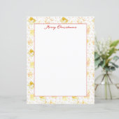 Frohe Weihnachtsschneeflocken Goldener Gelber Brie (Stehend Vorderseite)