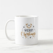 Frohe Weihnachtsschneeflocken, gutes Neues Jahr Kaffeetasse (Links)