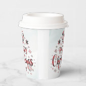 Frohe Weihnachtsschneeflocken, gutes Neues Jahr Pappbecher (Rechts)