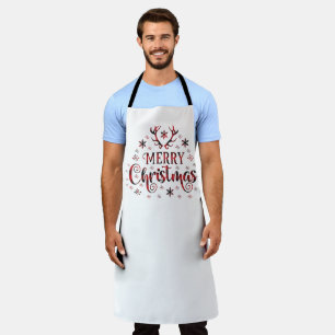 Frohe Weihnachtsschneeflocken, gutes Neues Jahr Schürze