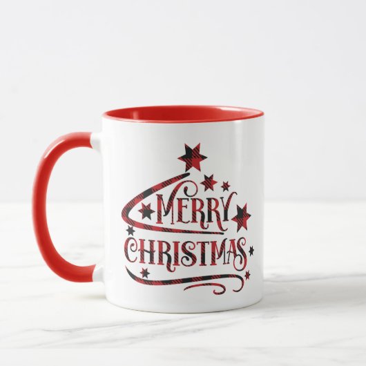 Frohe Weihnachtsschneeflocken, gutes Neues Jahr Tasse (Links)