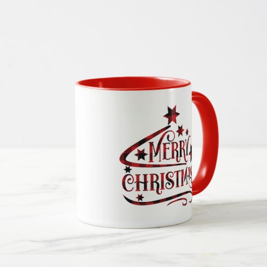 Frohe Weihnachtsschneeflocken, gutes Neues Jahr Tasse (VorderseiteRechts)