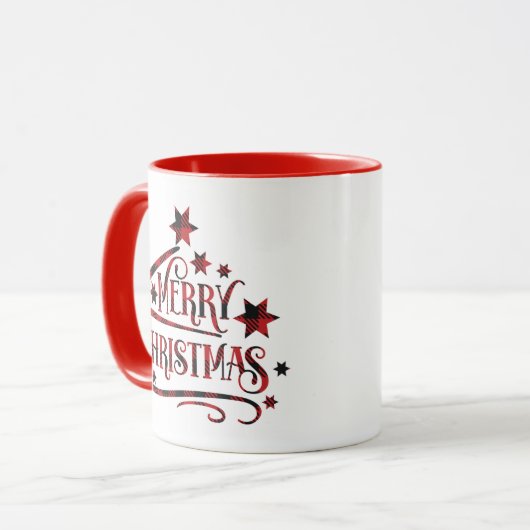 Frohe Weihnachtsschneeflocken, gutes Neues Jahr Tasse (Vorderseite Links)