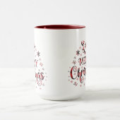 Frohe Weihnachtsschneeflocken, gutes Neues Jahr Tasse (Zentrum)