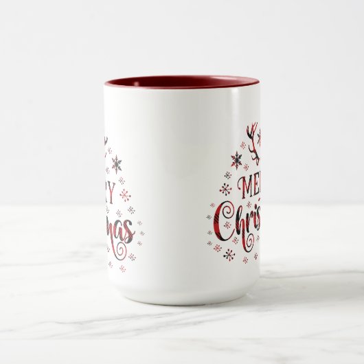 Frohe Weihnachtsschneeflocken, gutes Neues Jahr Tasse (Zentrum)