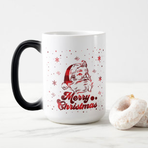 Frohe Weihnachtsschneeflocken, gutes Neues Jahr Verwandlungstasse