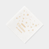 Frohe Weihnachtsschneeflocken, individuelle Name Servietten Mit Folie (Rechts)