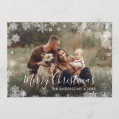 Frohe Weihnachtsschneeflocken Karte (Vorderseite)