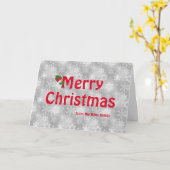 Frohe Weihnachtsschneeflocken Karte (Gelbe Blume)