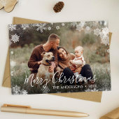 Frohe Weihnachtsschneeflocken Karte