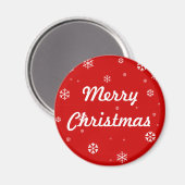 Frohe Weihnachtsschneeflocken Magnet (Vorderseite/Rückseite)
