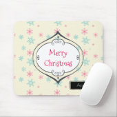 Frohe Weihnachtsschneeflocken maßgeschneidert Mousepad (Mit Mouse)