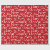 Frohe Weihnachtsschneeflocken niedlich modern Geschenkpapier (Flach)