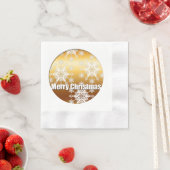 Frohe Weihnachtsschneeflocken Papier Napkin 2 Serviette (Beispiel)