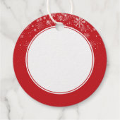 Frohe Weihnachtsschneeflocken Personalisiert Geschenkanhänger (Rückseite)