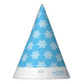 Frohe Weihnachtsschneeflocken Personalisiert Partyhütchen (Links)