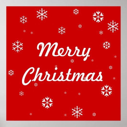 Frohe Weihnachtsschneeflocken Poster (Vorne)