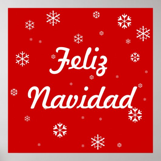 Frohe Weihnachtsschneeflocken Poster (Vorne)