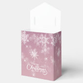 Frohe Weihnachtsschneeflocken Rosa Feiertag Geschenkschachtel (Geöffnet)