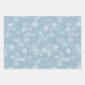 Frohe Weihnachtsschneeflocken Rosa Grußurlaub Geschenkpapier Set (Vorderseite 3)