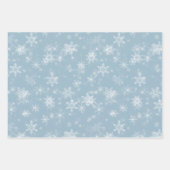 Frohe Weihnachtsschneeflocken Rosa Grußurlaub Geschenkpapier Set (Vorderseite 3)