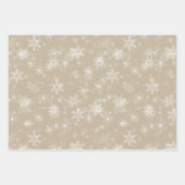 Frohe Weihnachtsschneeflocken Rosa Grußurlaub Geschenkpapier Set (Vorderseite 2)