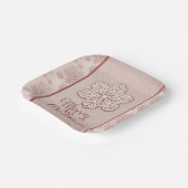 Frohe Weihnachtsschneeflocken Rose Gold Glitzer Pi Pappteller (Gewinkelt)