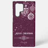 Frohe Weihnachtsschneeflocken Samsung Galaxy Hülle (Rückseite)