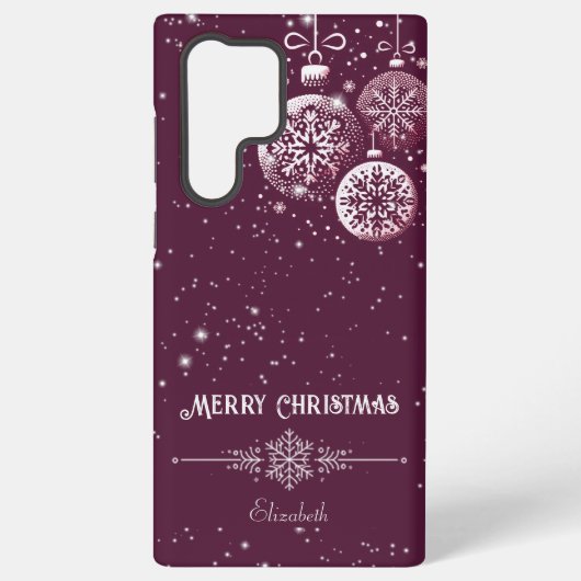 Frohe Weihnachtsschneeflocken Samsung Galaxy Hülle (Rückseite)