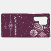 Frohe Weihnachtsschneeflocken Samsung Galaxy Hülle (Rückseite (Horizontal))