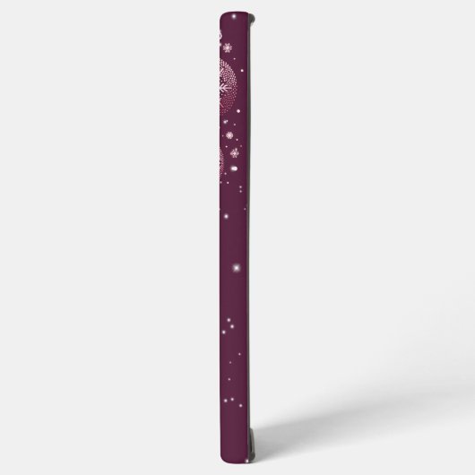 Frohe Weihnachtsschneeflocken Samsung Galaxy Hülle (Linke Seite)