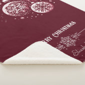 Frohe Weihnachtsschneeflocken Sherpadecke (3/4)