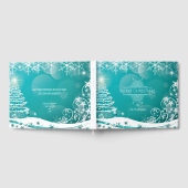 Frohe Weihnachtsschneeflocken Tree Blume & Stars Gästebuch (Voll)