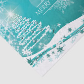 Frohe Weihnachtsschneeflocken Tree Blume & Stars Seidenpapier (Ausschnitt)