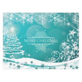 Frohe Weihnachtsschneeflocken Tree Blume & Stars Tischdecke