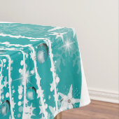 Frohe Weihnachtsschneeflocken Tree Blume & Stars Tischdecke (Beispiel)