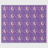 Frohe Weihnachtsschneeflocken und Schneeflocken pe Geschenkpapier (Flach)