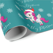 Frohe Weihnachtsschneeflocken und Schneeflocken pe Geschenkpapier (Rolleneckpunkt)