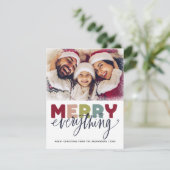 Frohe Weihnachtsschneekarte Feiertagskarte (Stehend Vorderseite)