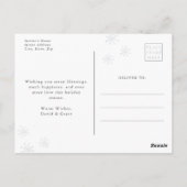Frohe Weihnachtsschneekarte Postkarte (Rückseite)