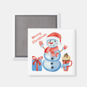 Frohe Weihnachtsschneemagnet Magnet (Vorderseite/Rückseite)