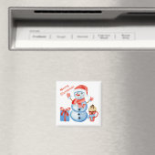 Frohe Weihnachtsschneemagnet Magnet (In Situ (Geschirrspüler))