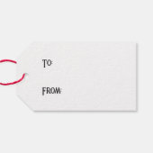 Frohe Weihnachtsschneemann auf dem Bauernhof Geschenkanhänger (Rückseite Horizontal)