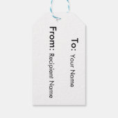 Frohe Weihnachtsschneemann auf/von Label Geschenkanhänger (Rückseite)