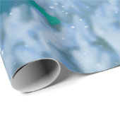 Frohe Weihnachtsschneemann & Birds Winterlandschaf Geschenkpapier (Rolleneckpunkt)